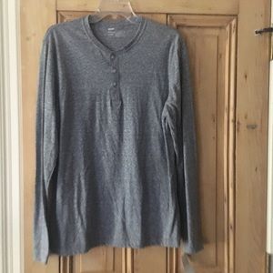 Gray long sleeve Henley
